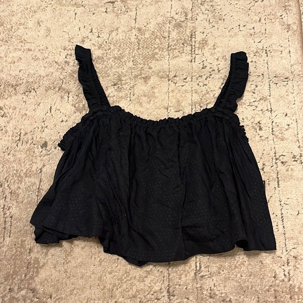 NWT Volcom Black Flowy Cropped Cami